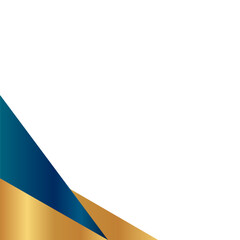 Blue Gold Modern Geometric Shape