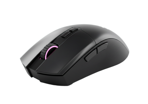 Close Up of Computer Mouse on Transparent Background