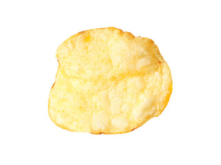 One tasty potato chip isolated on white