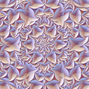 3d flower - geometric pattern.