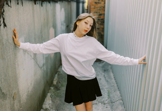 real young woman on the urban decay 
