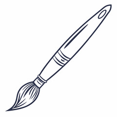 Paintbrush Outline Illustration For Painting Designs And Creative Projects Resource