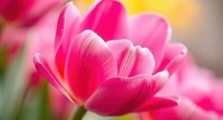 Fototapeta premium pink tulips in the garden