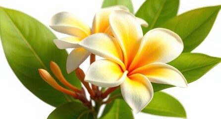 Fototapeta premium frangipani flower isolated on white