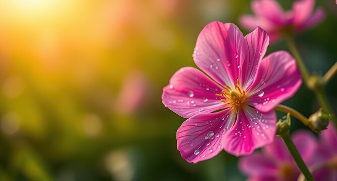 close up of pink flower