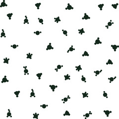 Simulation of a cluster of individual groups of atoms or molecules, several at a time.