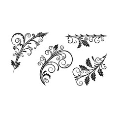 Elegant Hand-Drawn Floral Design Element for Decorative Art.

