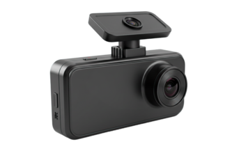 Dash Camera Recording on Transparent Background - Close Up View