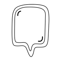 speech bubble doodle outline