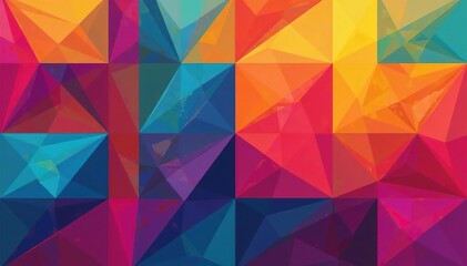 Fototapeta premium Geometric shapes, vibrant color blocks, modern style, picture, shapes, style