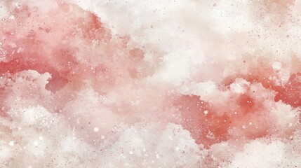 Fototapeta premium Abstract watercolor painting with soft pink and white tones.