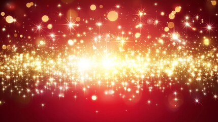 Obraz premium Sparkling Festive Background on red background