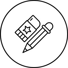 Pencil and eraser Icon