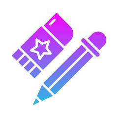 Fototapeta premium Pencil and eraser Icon