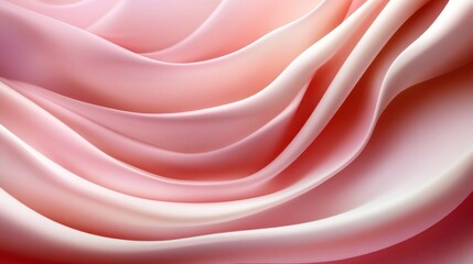 Delicate, flowing folds of pastel pink fabric.