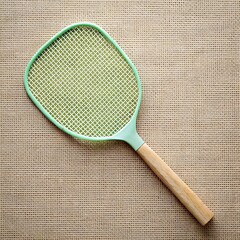 Mint & Wood Eco Minimal Mosquito Bat &ndash; Flatlay Concept Art