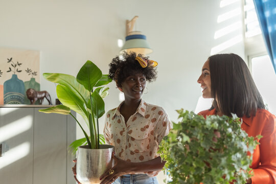 Women moving in to a new office