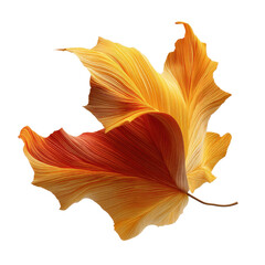 Fototapeta premium Abstract Autumn Leaf Swirling Hues of Orange and Gold