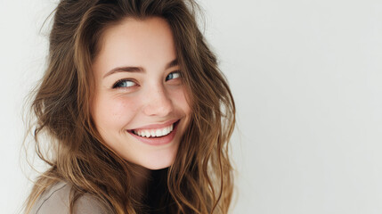 Fototapeta premium Woman with a joyful, healthy smile