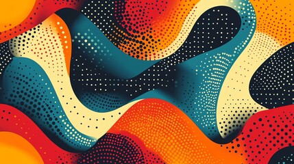 Abstract Colorful Wave Pattern Background