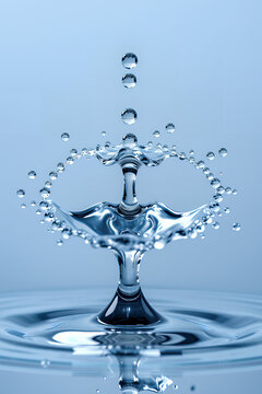 Double Water Drop Collision Splash