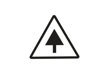 Black Tree Symbol in Triangle with Transparent Background Icon Element