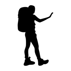 People doing Camping %26 Hiking pose silhouette