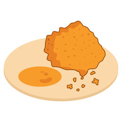 Crispy Chicken Cutlet with Savory Dip