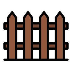 Obraz premium wooden fence icon