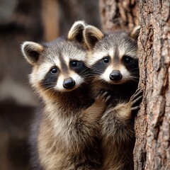 Fototapeta premium portrait of a raccoon