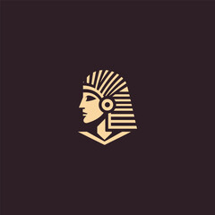 Cleopatra logo in bold geometric illustration style.