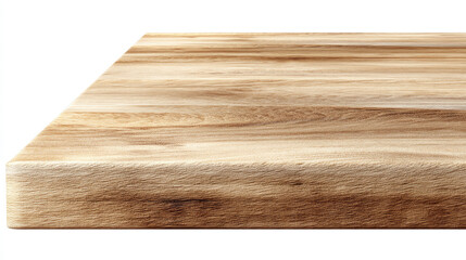 Fototapeta premium Light-tan wooden cutting board edge. Close-up of a natural wood grain