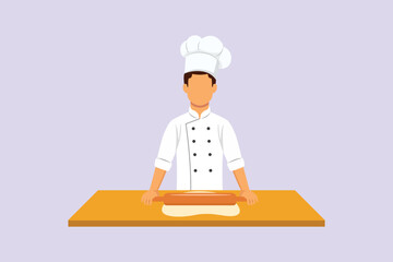Chef activity Concept. Colored flat vector illustration isolated