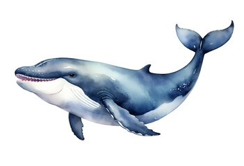 whale isolated on transparent background