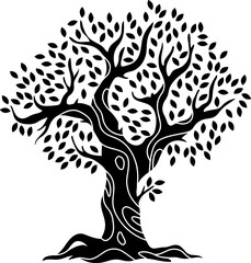 vector tree silhouette