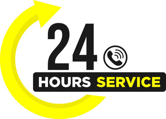 24 Hours Service Icon