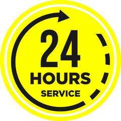 24 Hours Service Icon
