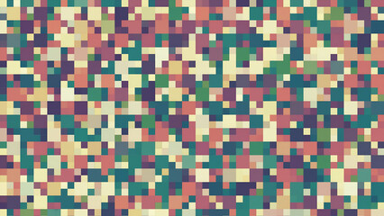 Pixel military camouflage seamless pattern. Vector background of army soldier or hunter camo with green and brown woodland texture. Military uniform camouflage pattern for textile print