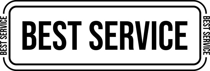 Best Service Label Graphic
