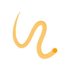 Parasite Worm. Vector Illustration