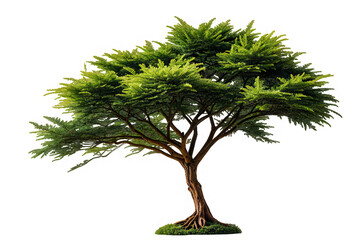 Acacia Tree Isolated on White Background for Stock Photography

