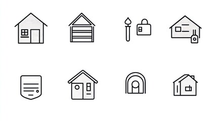 House Icons Set for Real Estate