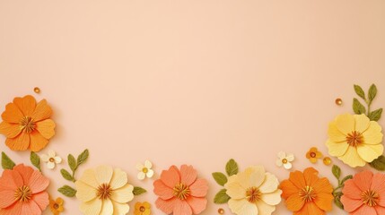 Fototapeta premium オレンジの花 デコレーション