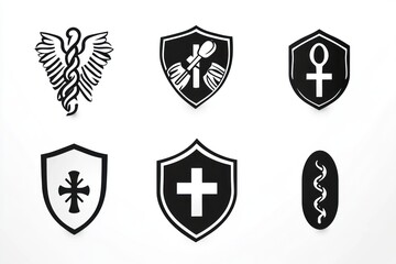 Fototapeta premium Medical Symbols, Protective Shields
