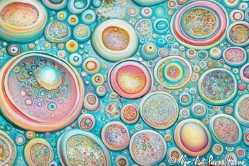 Abstract circular pattern, vibrant colors