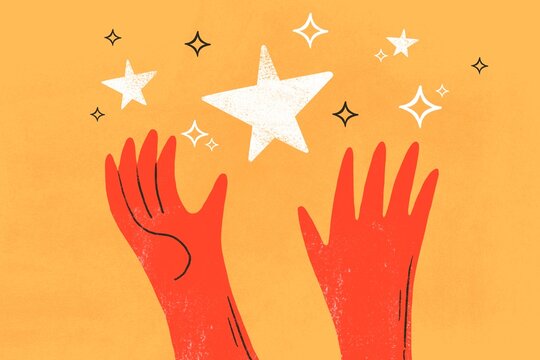 Hands reaching for the stars