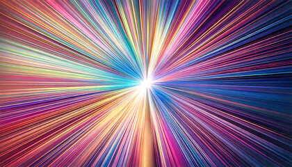 Obraz premium ホログラフィック、カラーバースト背景。カラフル放射状イメージ。Holographic, color burst background. Colorful radial image.