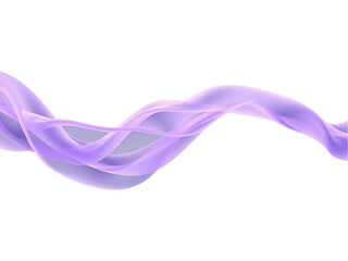 Abstract Lavender Wave Flowing on a transparent background