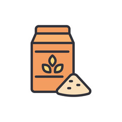 Flour colored icons, minimalist vector illustration ,simple transparent graphic element .Isolated on white background