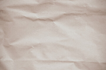 Old paper vintage texture surface for background. Recycle pale brown paper crumpled texture, Cream color recycled kraft paper texture blank with copy space for text.